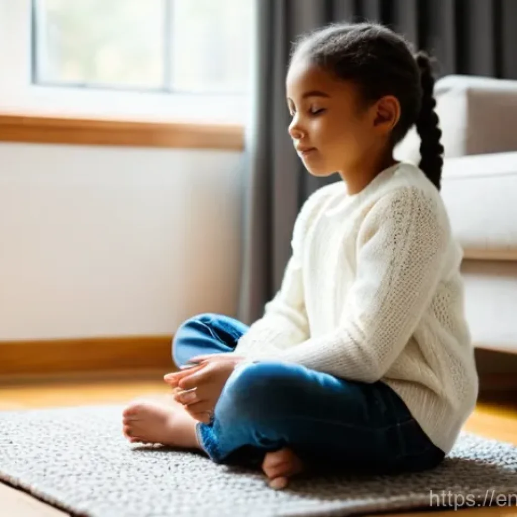 부모의 자기반성과 자녀 교육 - **Prompt:** A young parent, female, in her early 30s, dressed in a comfortable, modest sweater and j...