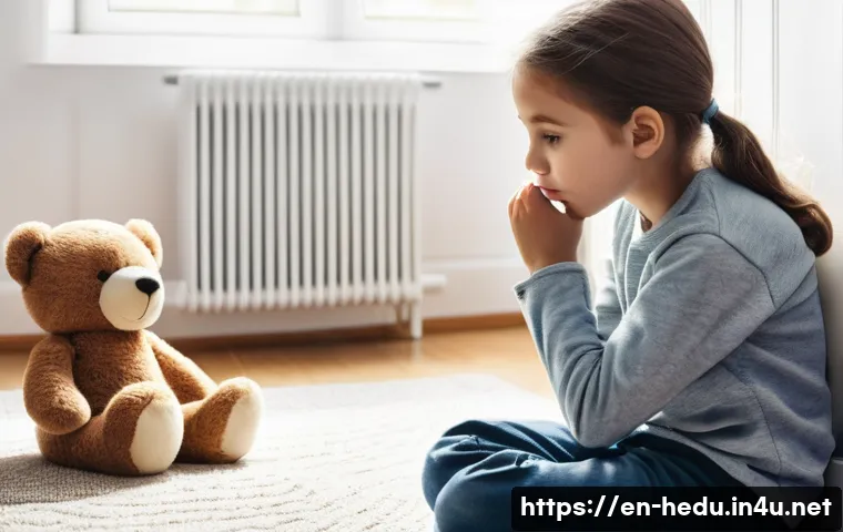 정서적 안정감을 주는 부모 역할 - **Prompt:** A cozy living room scene with warm natural light filtering through a window. A young chi...